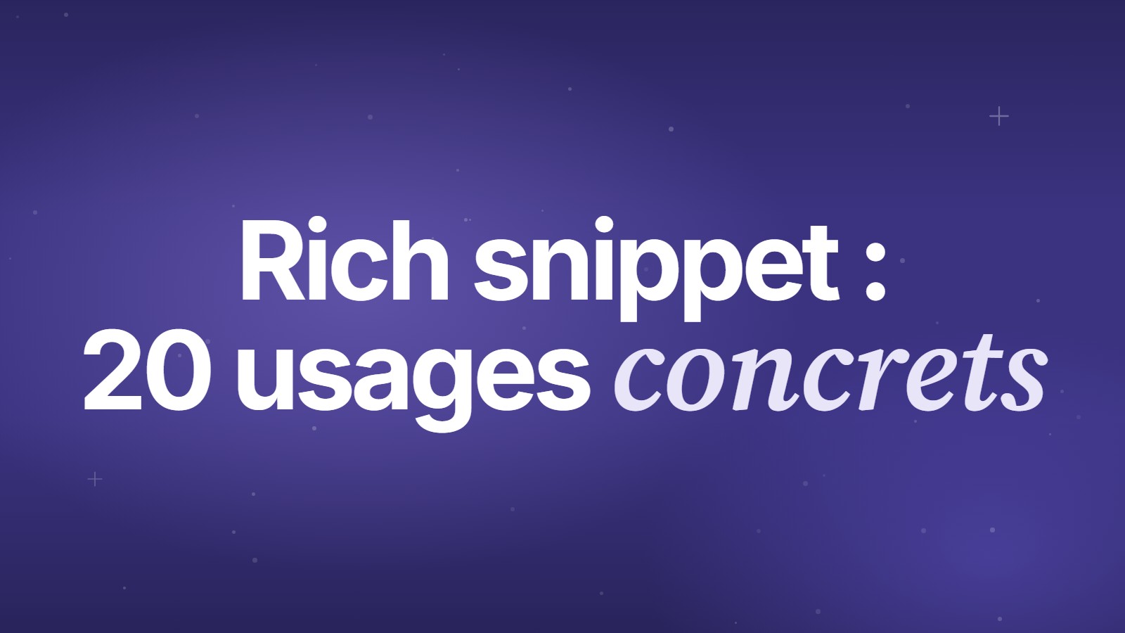 Rich snippet